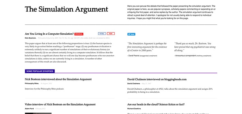Simulation Argument